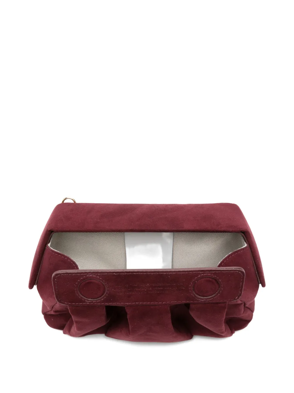 Themoirè Clutch met gesmockt detail Rood