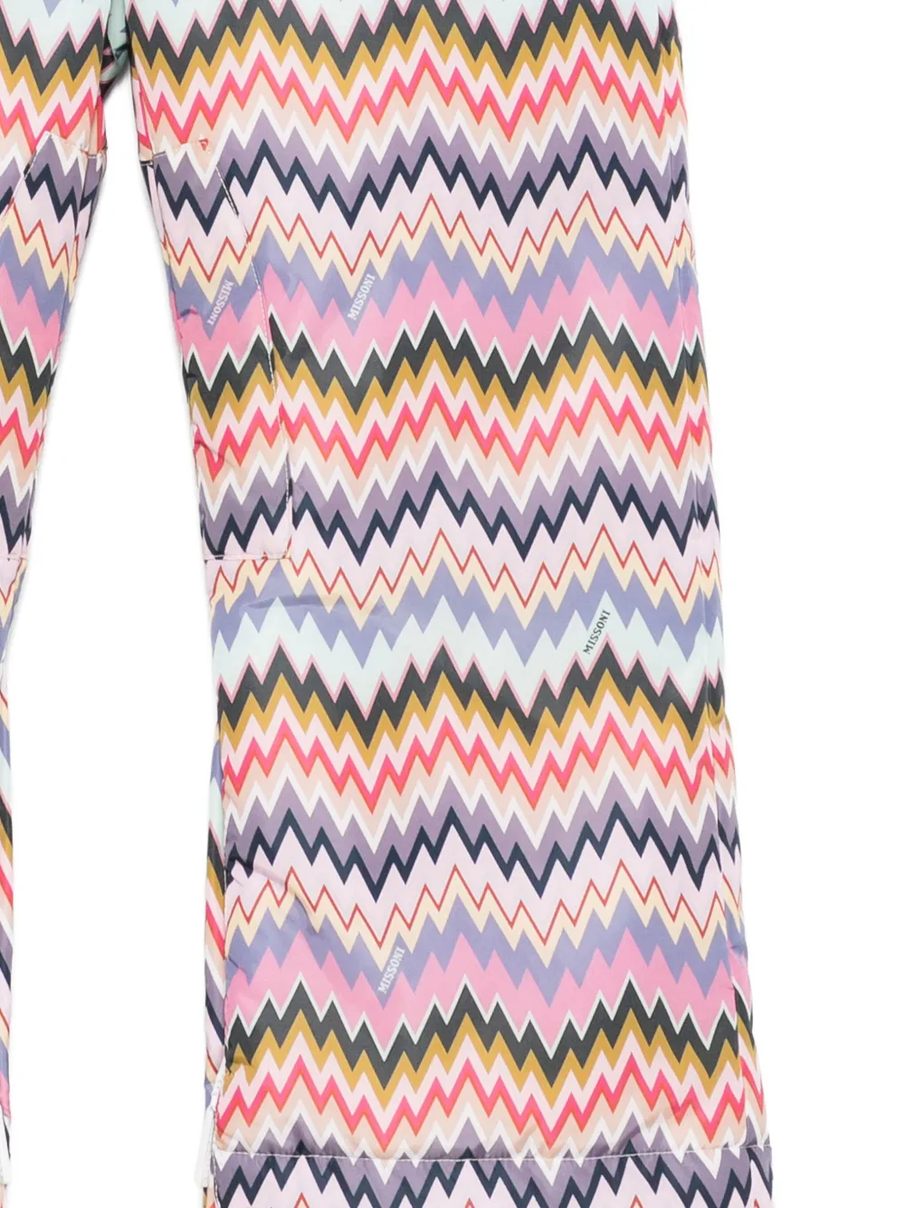 Missoni Chevron-pattern Trousers In Pink