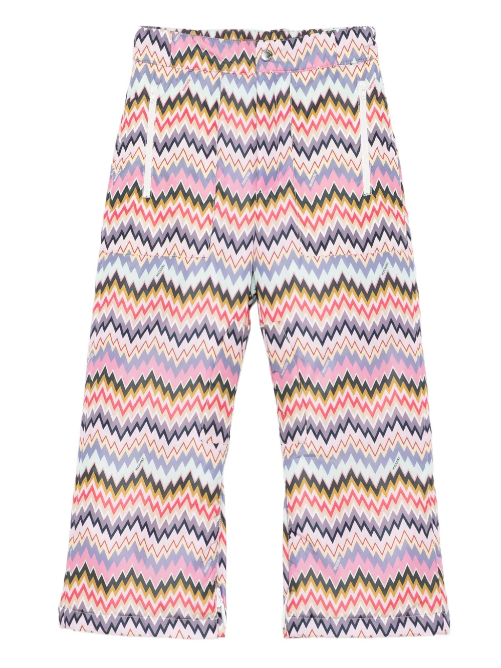 Missoni Kids chevron-pattern trousers | Pink | Image 1