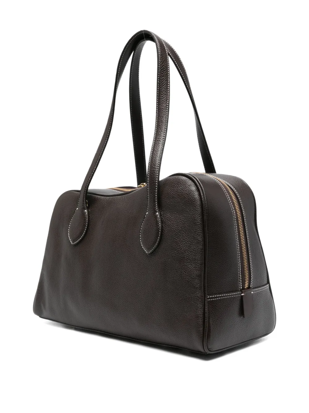 Atp Atelier Noale Leather Tote Bag In Black