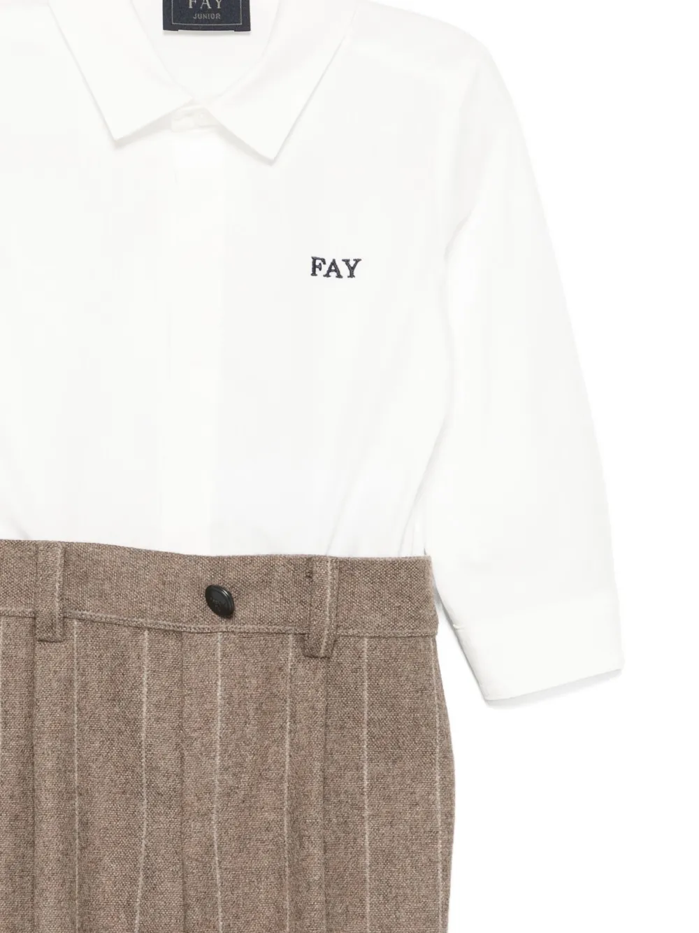 Fay Kids Babypakje met krijtstreep Beige