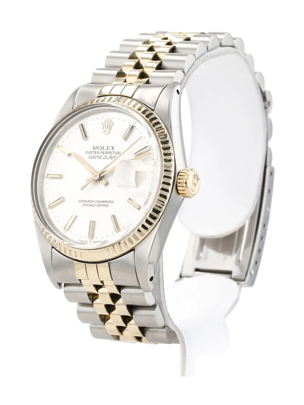 Pre-owned Rolex 1980s Datejust 36mm In White