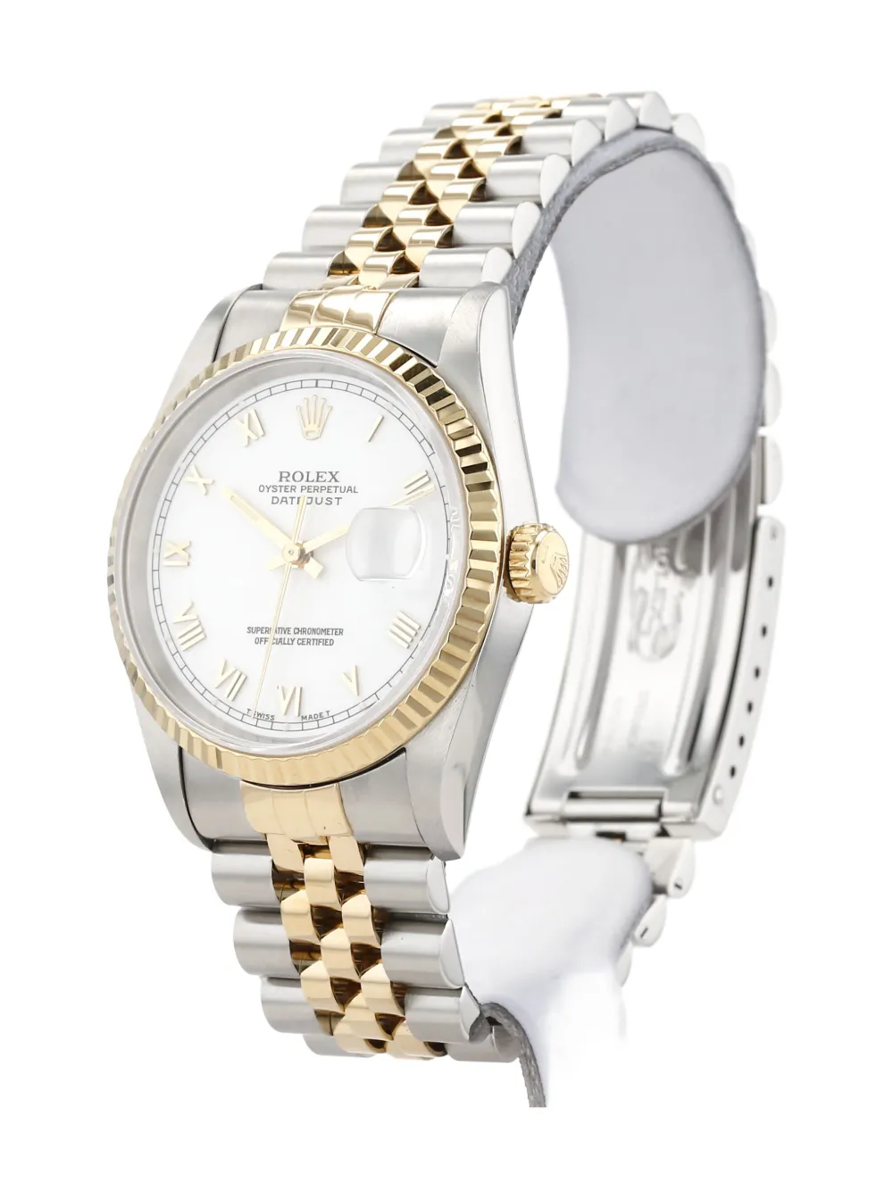 Pre-owned Rolex 1995 Datejust 36mm In White