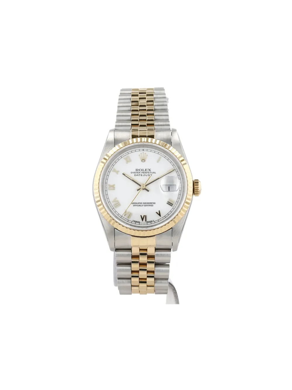 Pre-owned Rolex 1995 Datejust 36mm In White