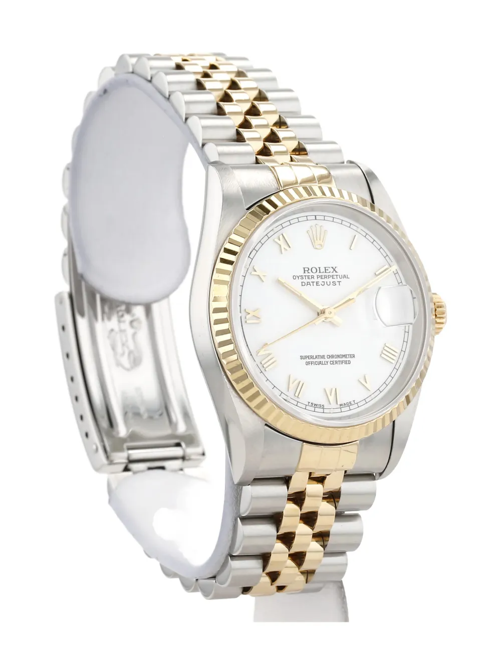 Pre-owned Rolex 1995 Datejust 36mm In White
