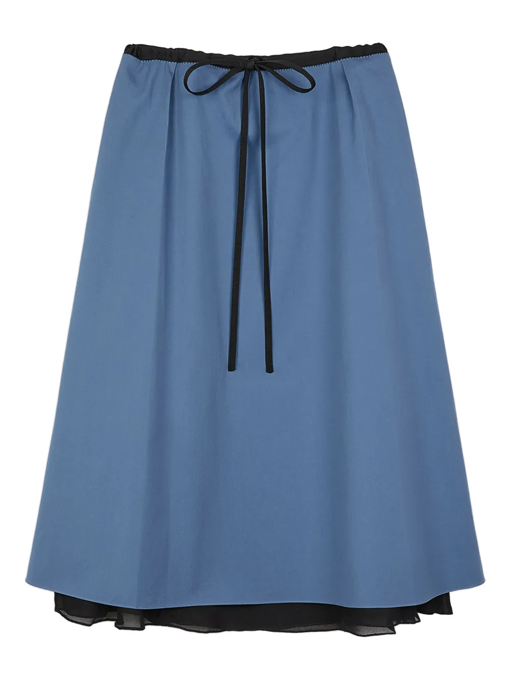 Ports 1961 tie-waist cotton midi skirt | Blue | Image 1