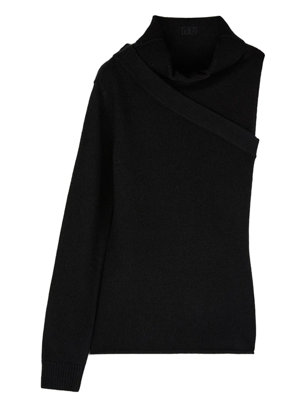 Ports 1961 one-shoulder turtleneck knitwear | Black | Image 1