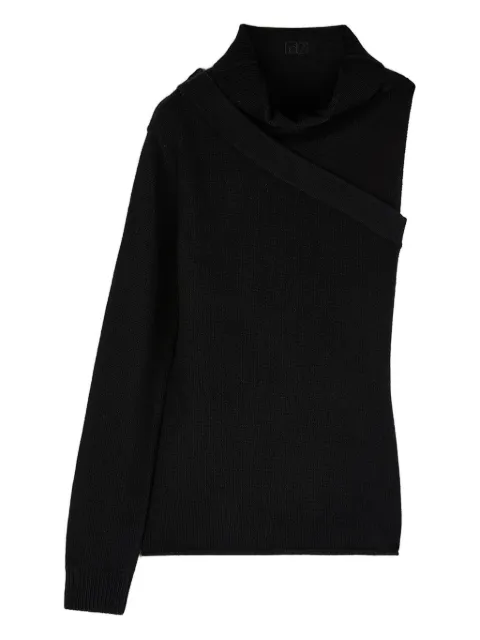 Ports 1961 one-shoulder turtleneck knitwear