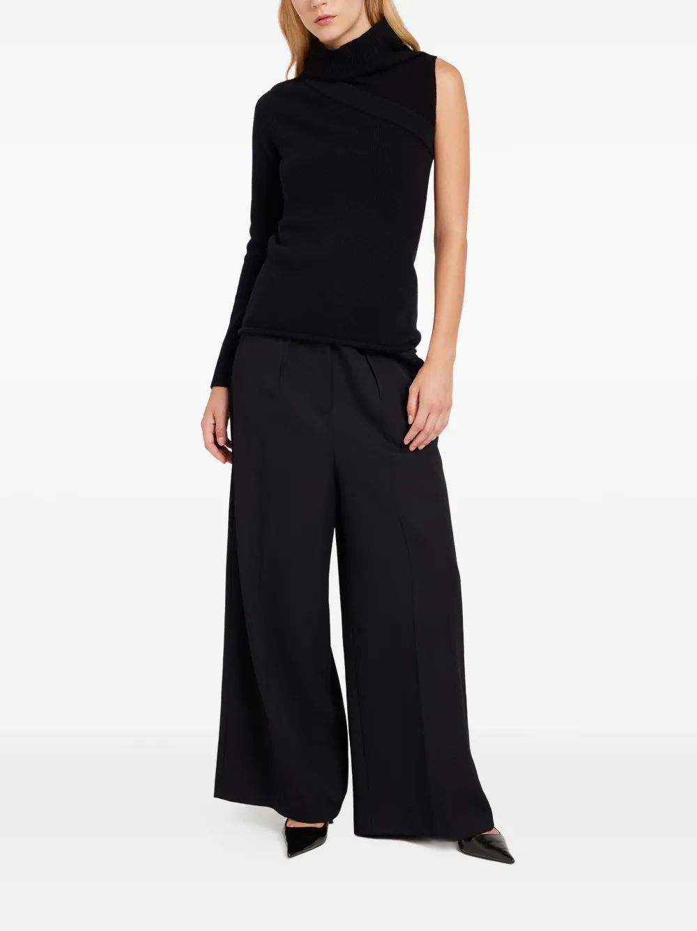 Ports 1961 one-shoulder turtleneck knitwear | Knitted Sweaters | Image 2
