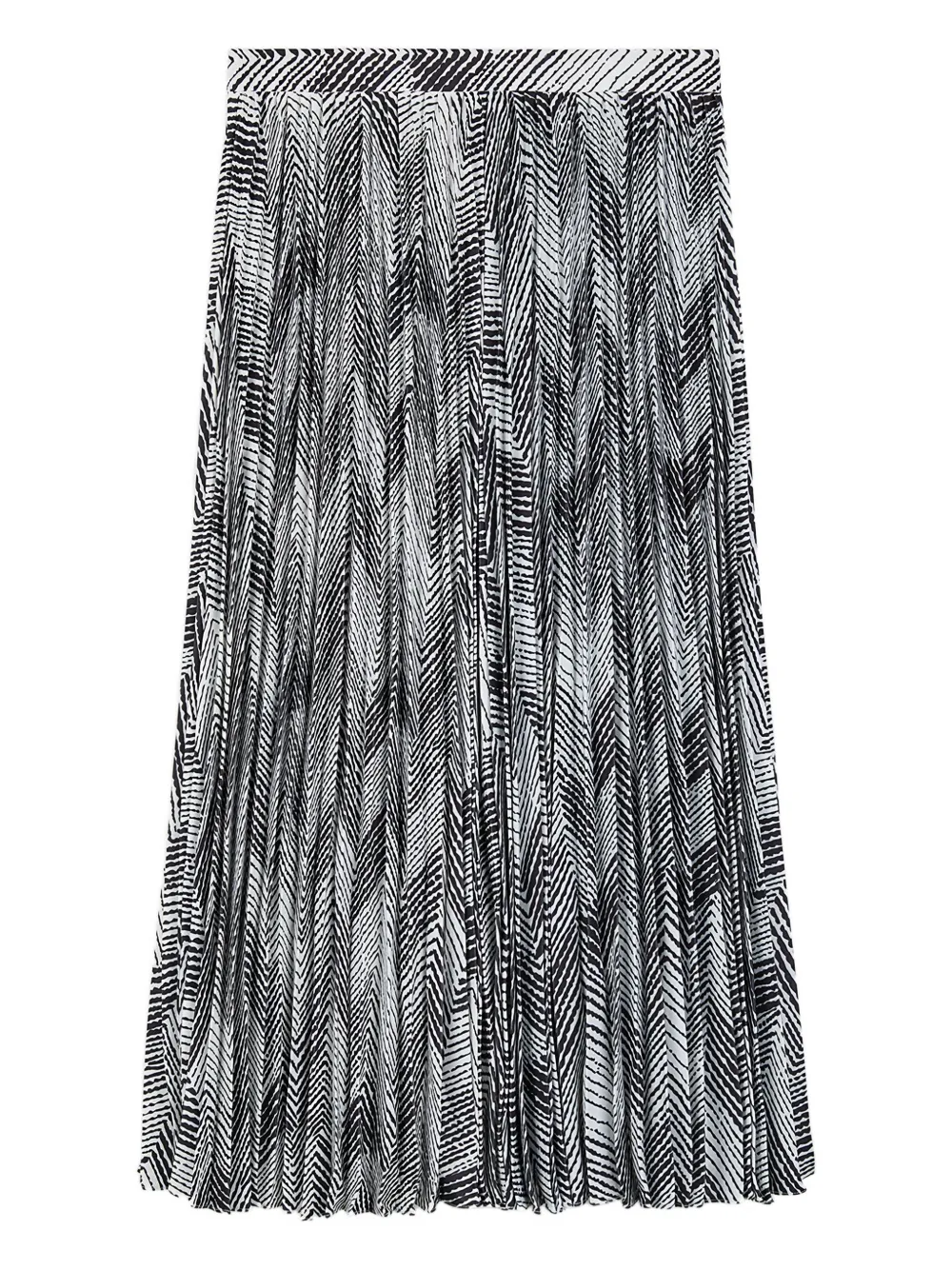 Ports 1961 chevron pleated midi skirt | Black | Image 1