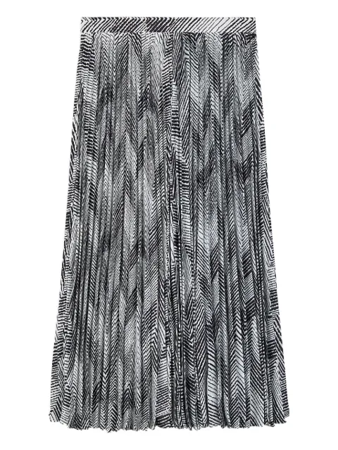 Ports 1961 chevron pleated midi skirt