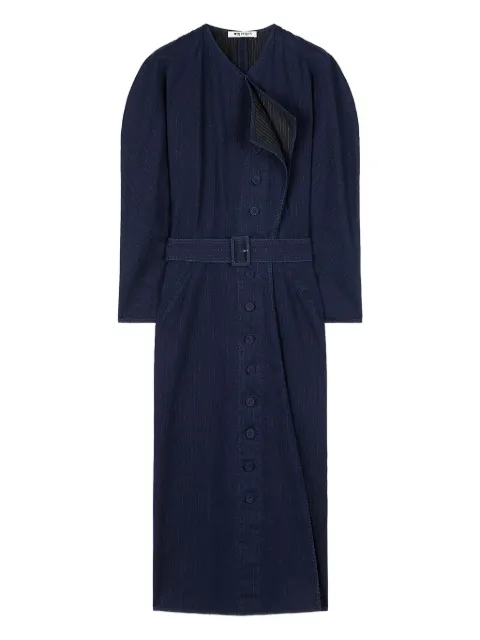 Ports 1961 Chic pinstripe belted midi dress