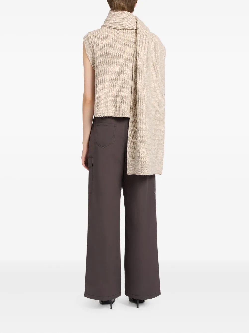 Ports 1961 Geribbelde top Beige