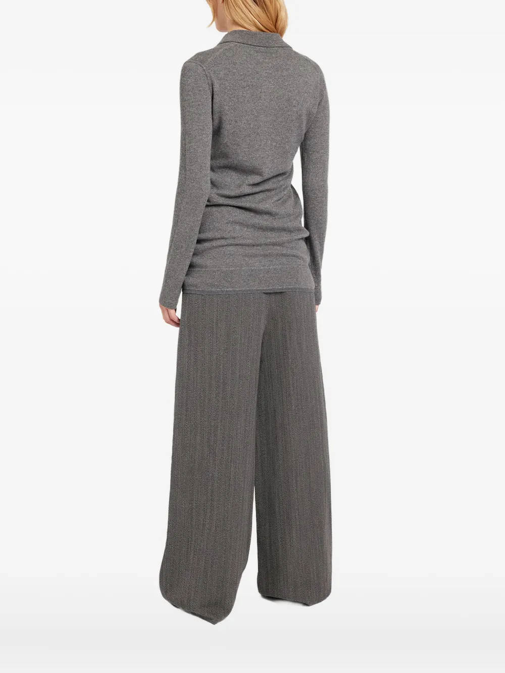 Ports 1961 Cashmere Polo Shirt In Gray