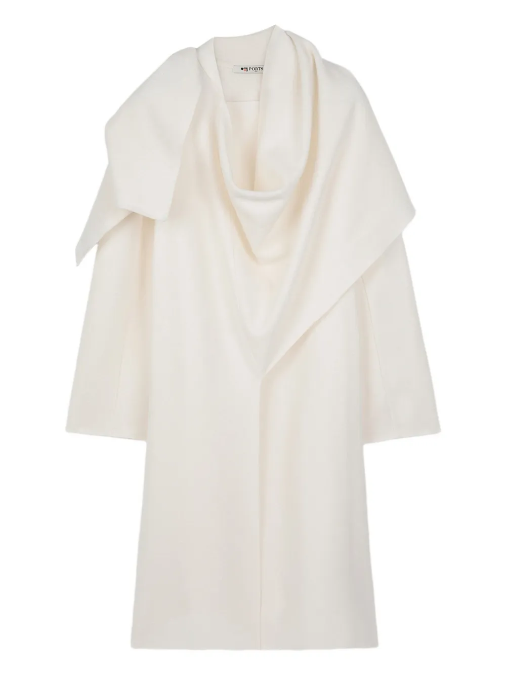 Ports 1961 draped cowl-neck coat | White | Image 1
