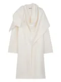 Ports 1961 draped cowl-neck coat - White