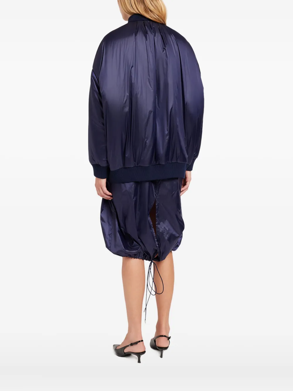 Ports 1961 Gewatteerd bomberjack met drukkoopsluiting Blauw