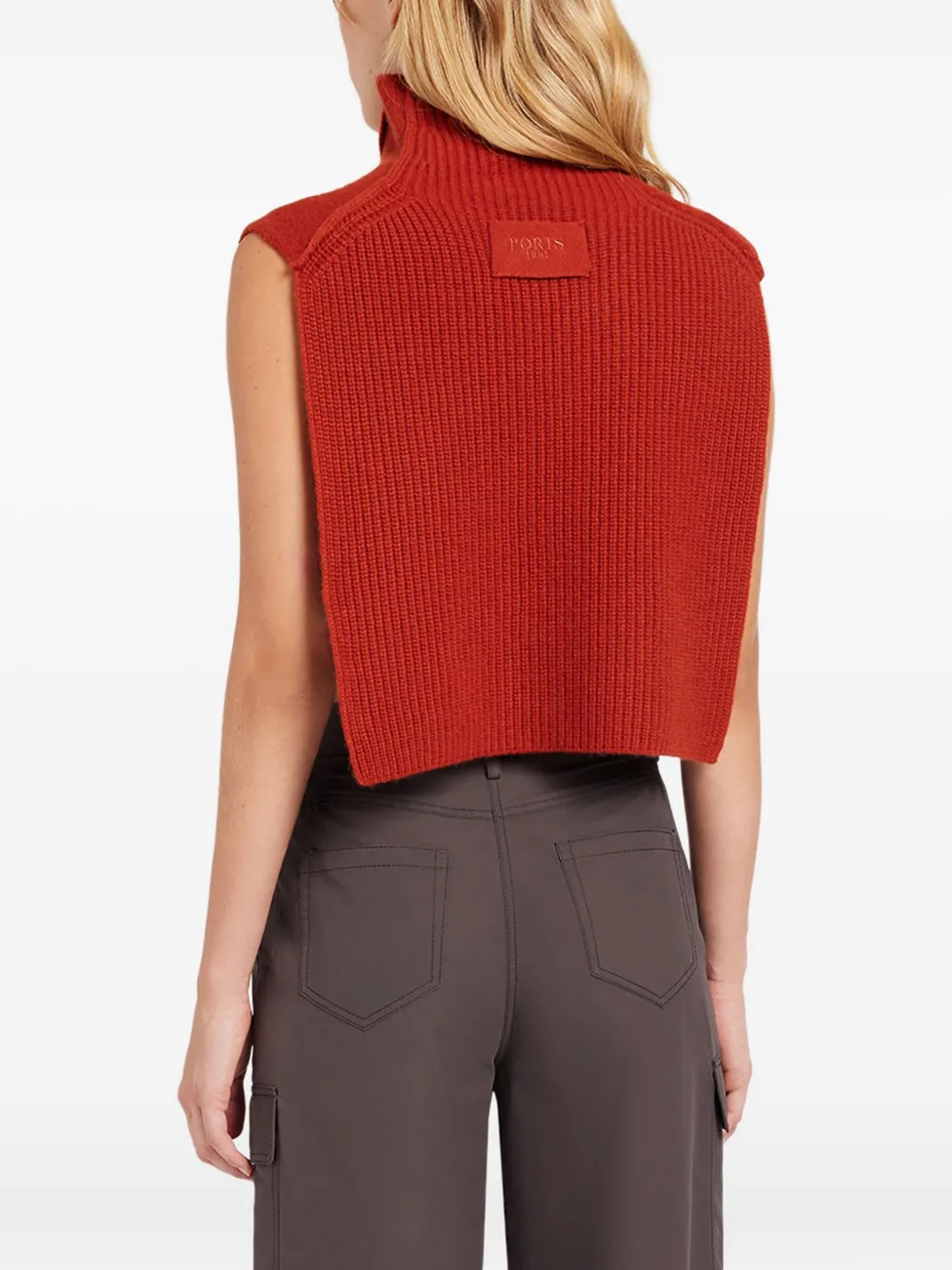 Ports 1961 Turtleneck Cape Sweater In Red