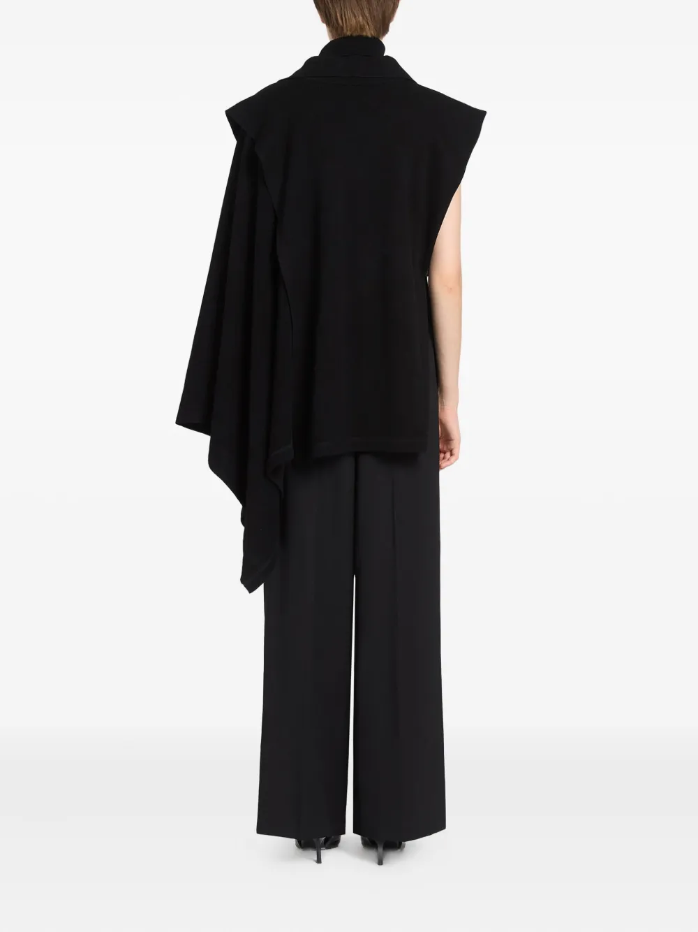 Ports 1961 Trui met polokraag en cape Zwart