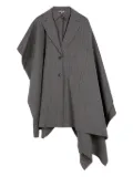 Ports 1961 Daring pinstripe cape coat - Grey
