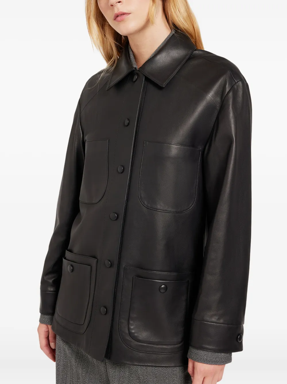 Ports 1961 Shirtjack met knoopsluiting Zwart