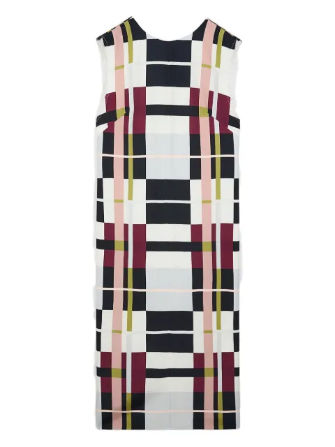 Ports 1961 plaid sleeveless midi dress