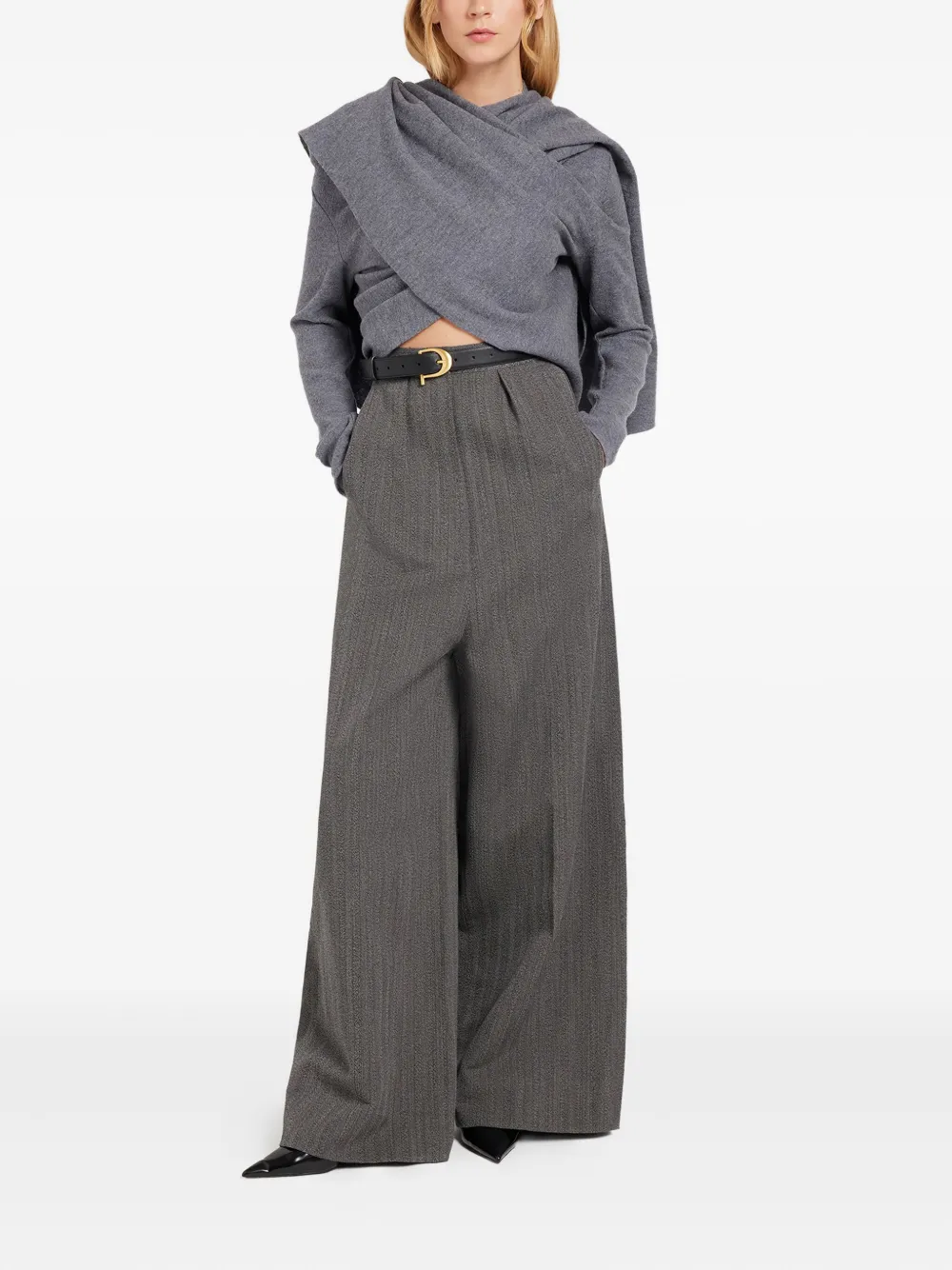 Ports 1961 draped-wool knitwear | Cardigans | Image 2