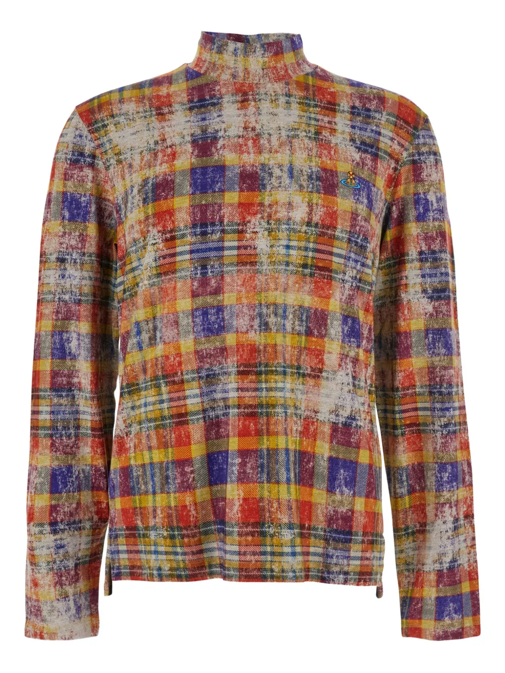 Vivienne Westwood Multicolor Turtleneck Sweater With All-over Stripe Motif In Cotton Man In Multi