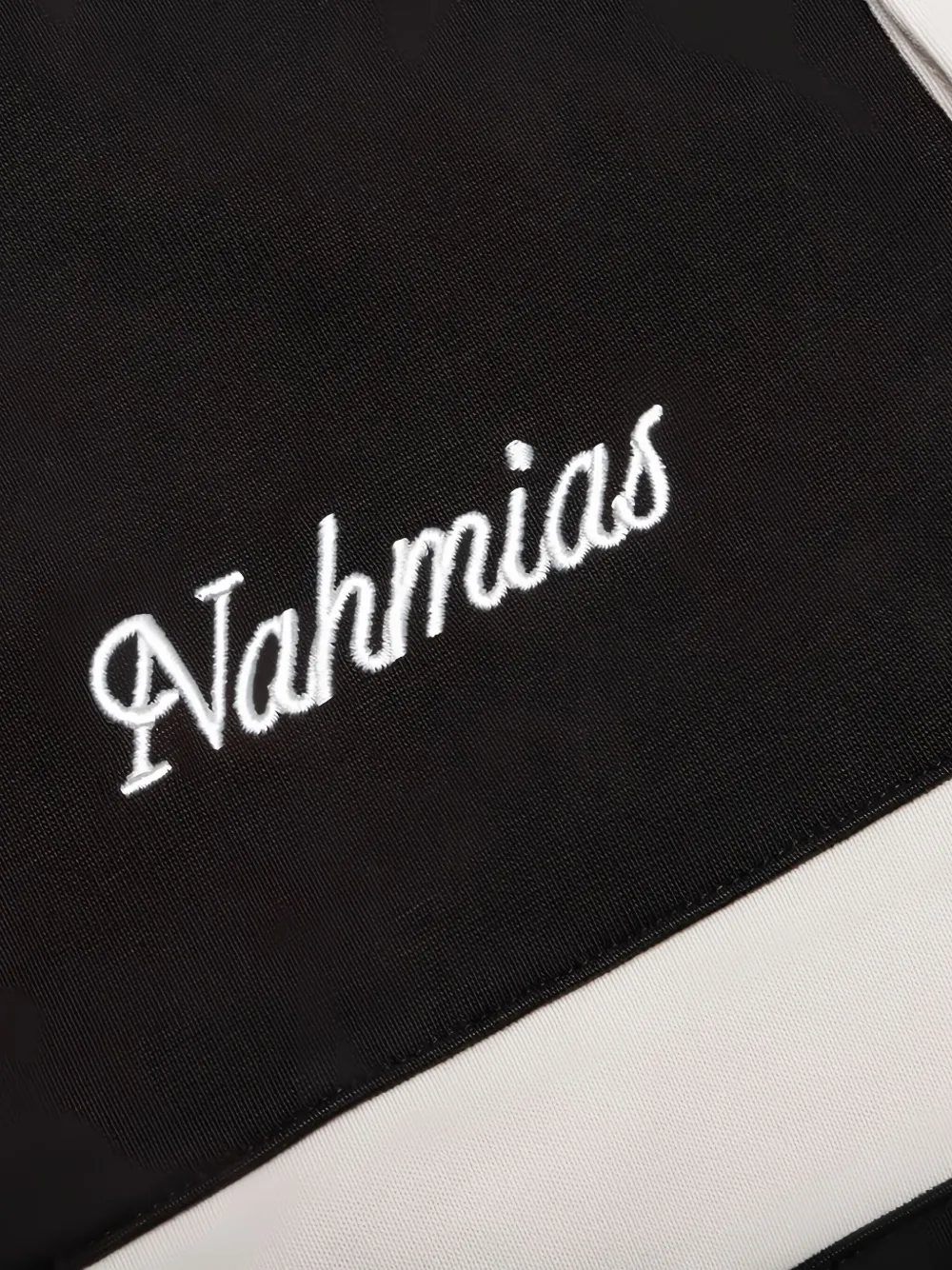 Nahmias Stripe-panel Polo Shirt In Black