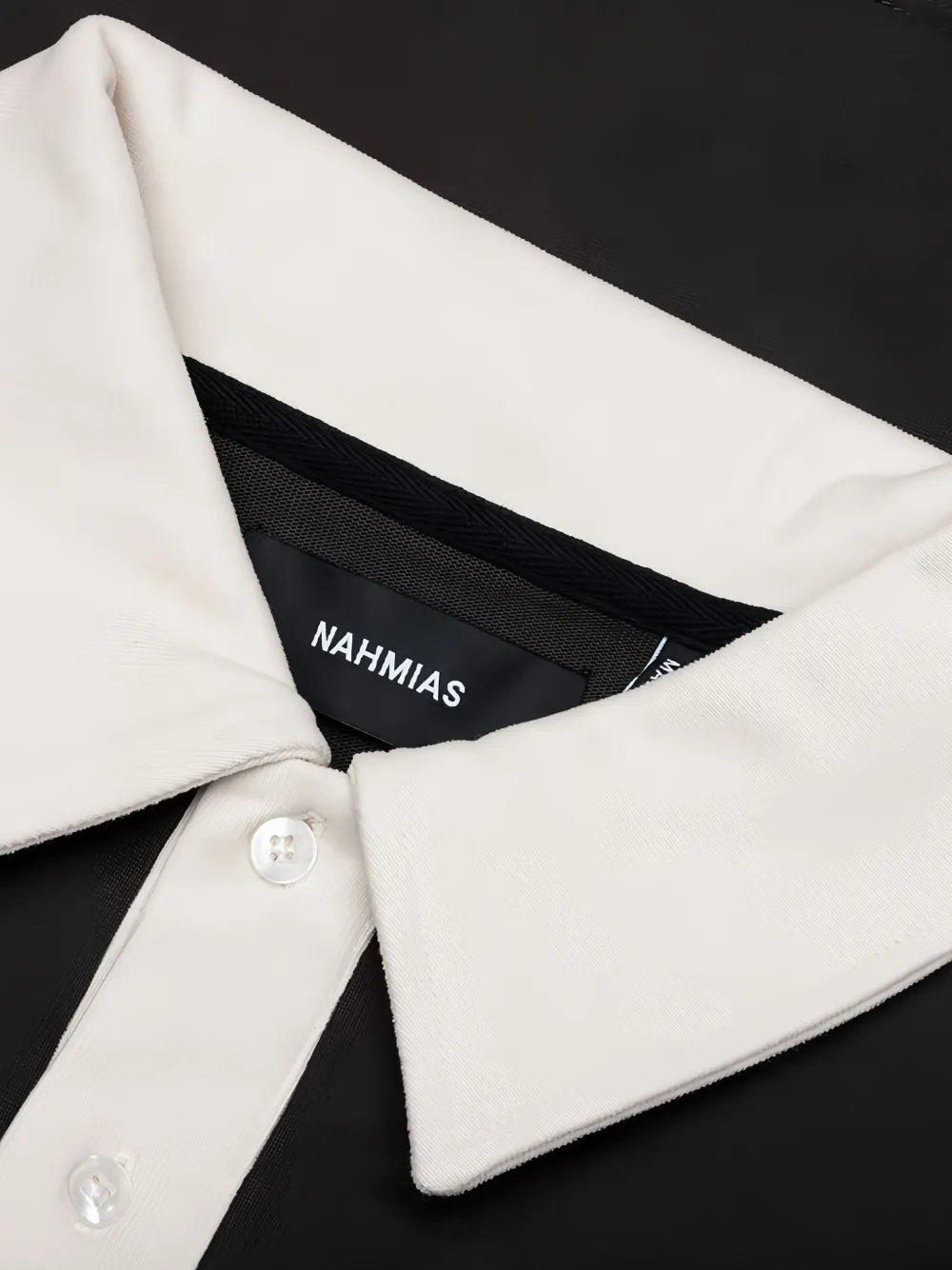 Nahmias Stripe-panel Polo Shirt In Black