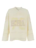 ERL logo-applique hockey sweatshirt - White