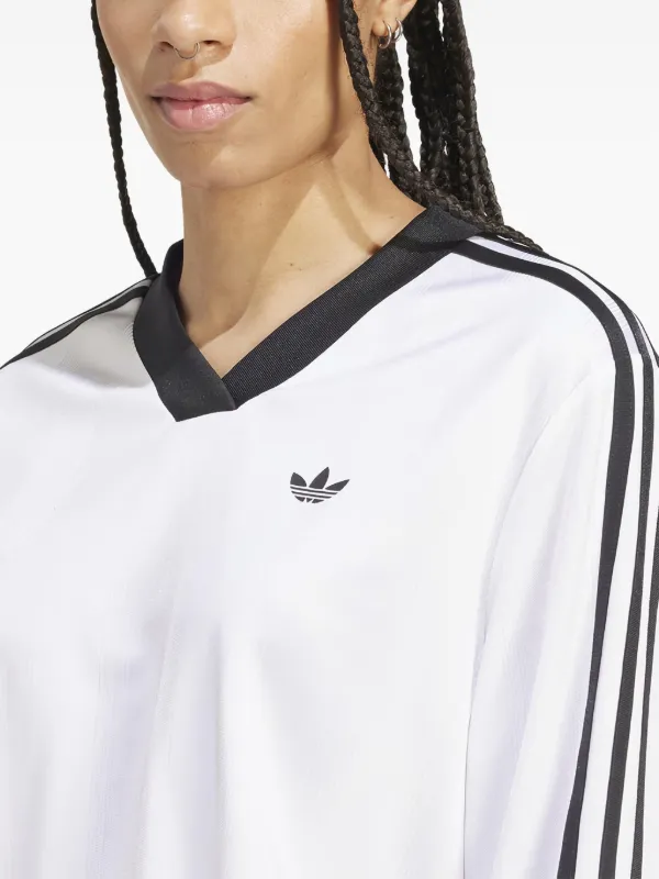 Adidas ストライプ Vネックトップ | ホワイト | FARFETCH JP