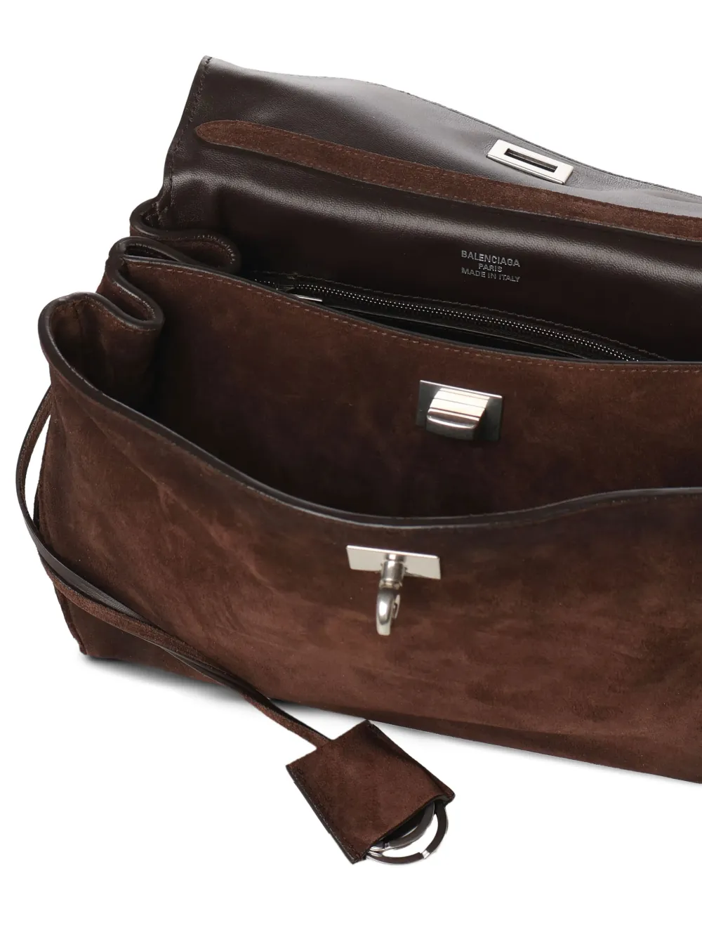 Balenciaga Small Rodeo Suede Leather Top-handle Shoulder Bag In Brown