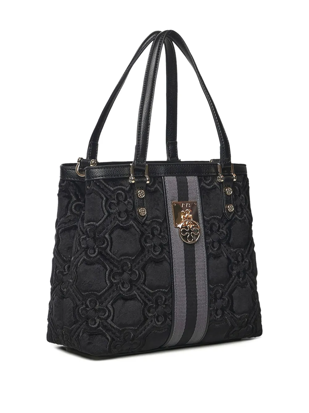 V73 Cate Floral-pattern Tote Bag In Black