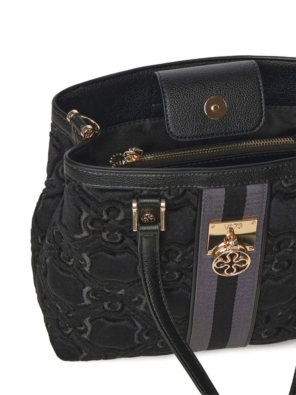 V73 Cate Floral-pattern Tote Bag In Black