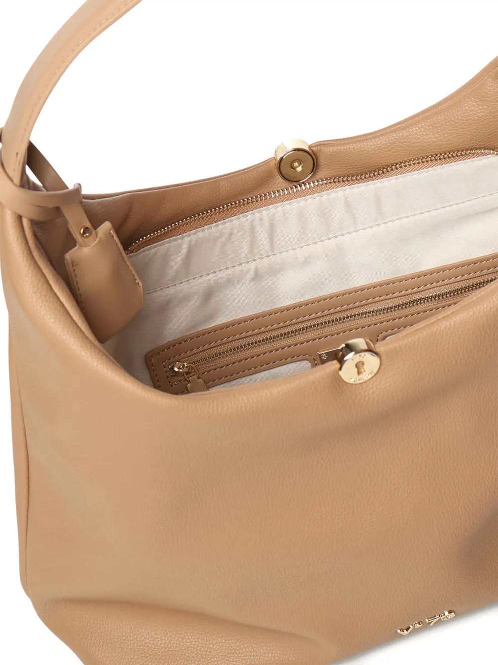 V73 Keira Curved-handle Shoulder Bag In Neutral