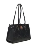 V°73 Bridget quilted lock-detail shoulder bag - Black
