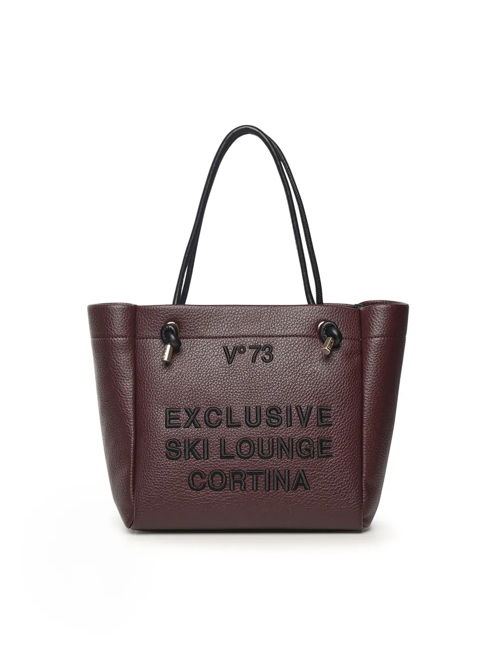 V°73 Cortina knot-detail logo-plaque tote bag - Viola