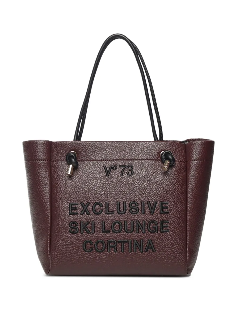 V°73 Cortina knot-detail logo-plaque tote bag | Purple | Image 1