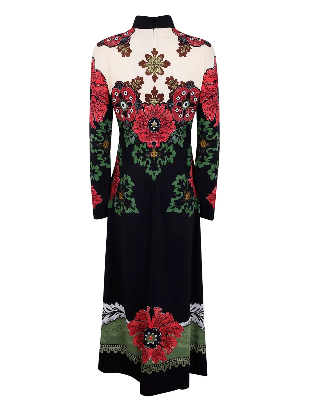 La DoubleJ Jurk met bloemenprint - Zwart