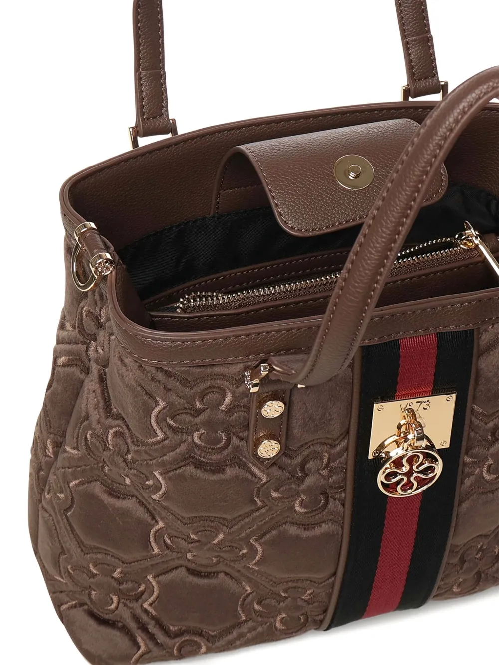 V73 Cate Quilted-effect Shoulder Bag In Brown