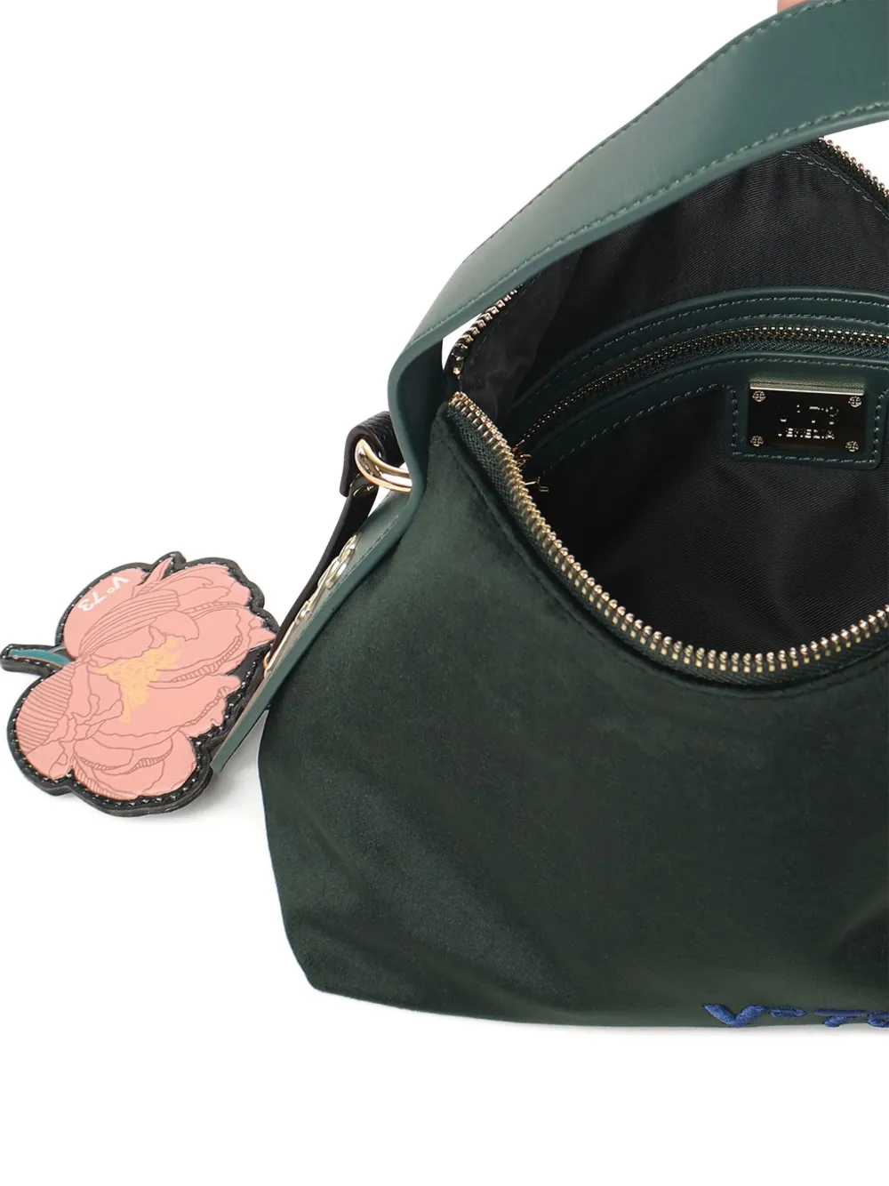V73 Isabella Flower-detail Shouder Bag In Green
