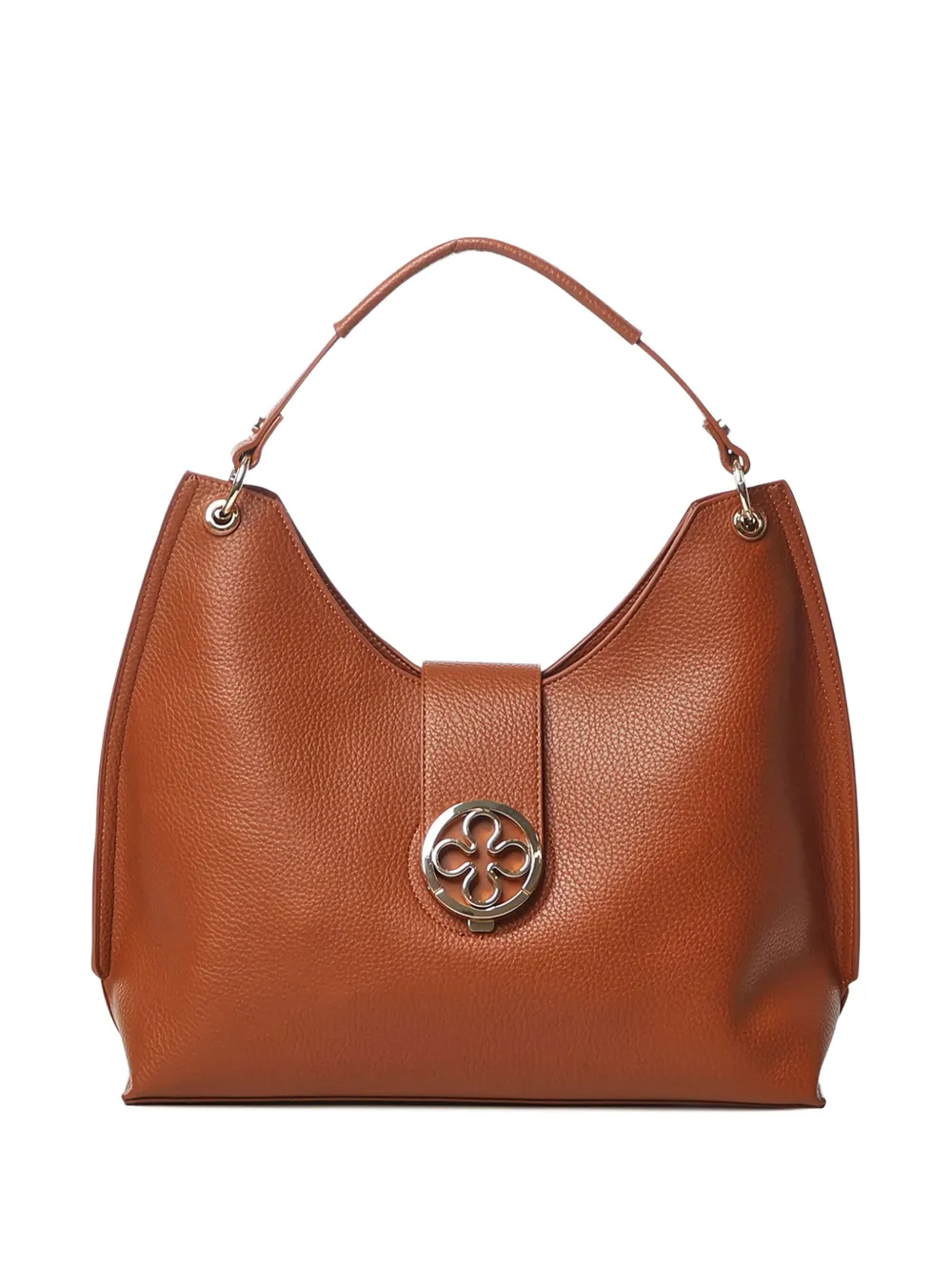 V73 Federica V Logo-plaque Shoulder Bag In Brown