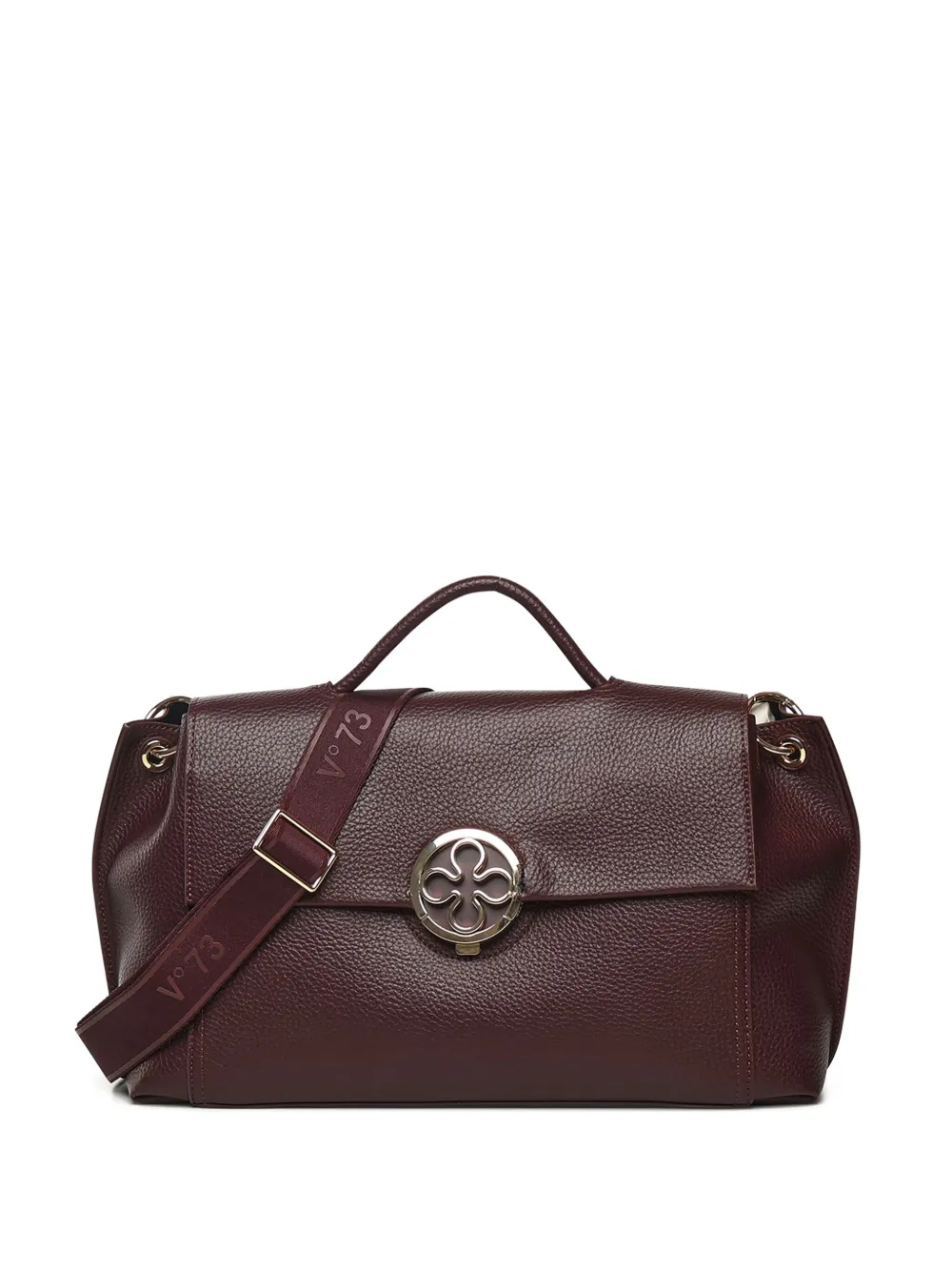 V73 Federica Circular-clasp Tote Bag In Red