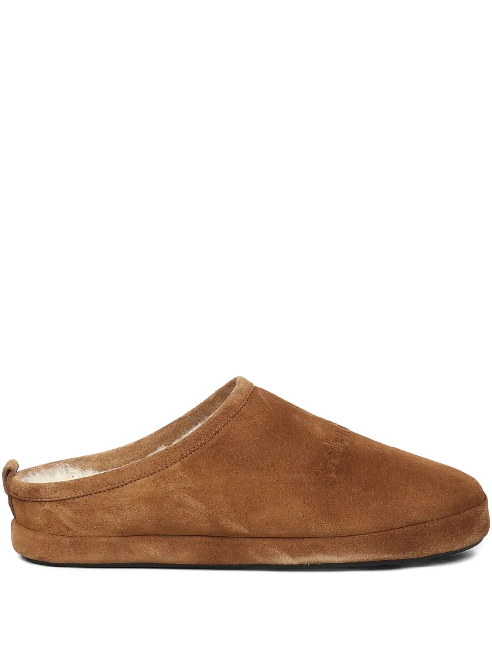 Balenciaga Alaska suede leather slippers Brown