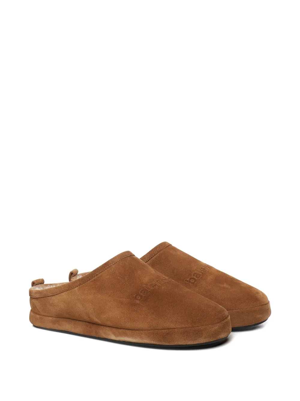 Balenciaga Alaska suede leather slippers - Bruin