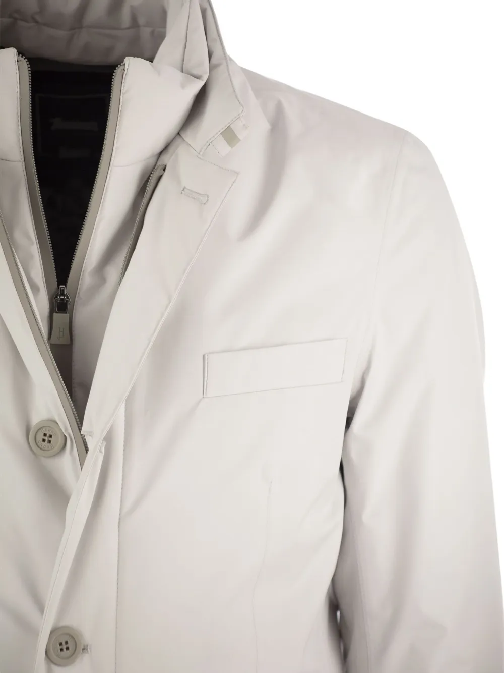 Herno Blazer met enkele rij knopen Beige