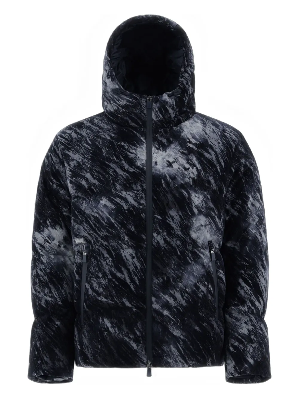 Herno hooded patterned jacket | Grey | Image 1