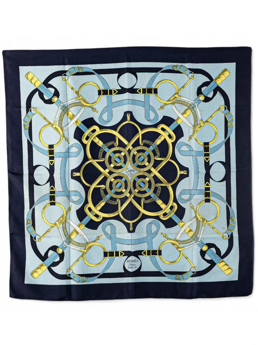 Hermès Pre-Owned 1990-2010 Eperon D'Or Silk Scarf scarves - ブルー Hermès Pre-Owned 1990-2010 Eperon D'Or Silk Scarf scarves - ブルー