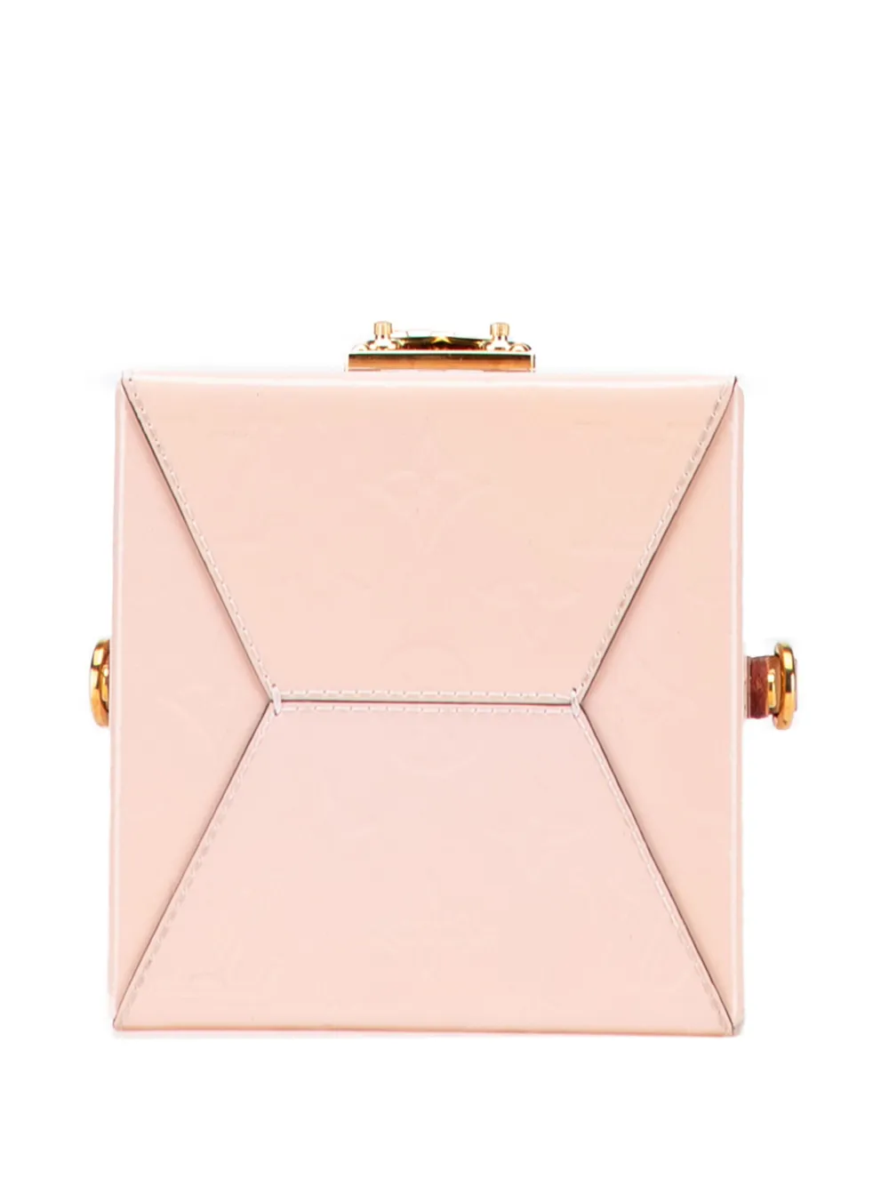 Pre-owned Louis Vuitton 2019 Monogram Vernis Bleecker Box Vanity Bag In Pink